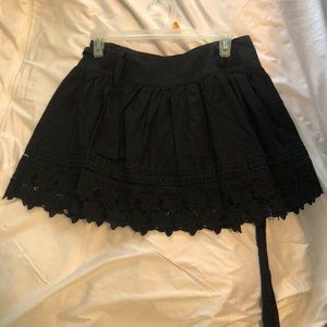 Black Lace Trimmed bebe Skirt